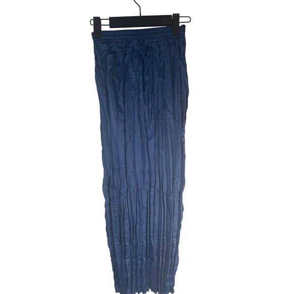 2/$30 ZARA Womens Small Blue Pleated Maxi Polyester Blend - Picture 2 of 11